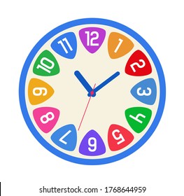 Sustainable Development Concept Colorful Wheel Clock Stock Vector 