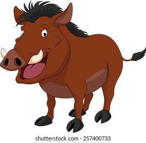 Cheerful warthog