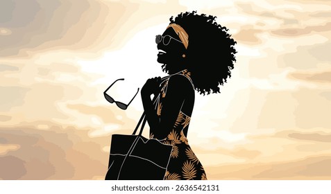 Cheerful Woman Enjoying Her Summer Vacation - Happy Holiday Travel and Freedom Concept