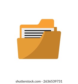Cheerful Yellow Folder Full Of Business