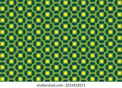 A cheerful yellow and green flower pattern background features bright yellow flowers alongside fresh green foliage. This lively color combination adds a sense of energy and warmth to the design.
