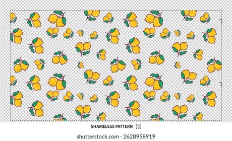 Cheerful Yellow Lemon Branch Seamless Pattern for Fresh and Vibrant Designs