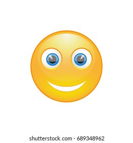 Cheerful yellow smile