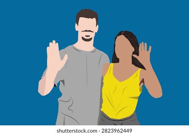 Cheerful young Indian couple experiencing fun amusement as they browse social media applications together on smartphone. Happy girlfriend and boyfriend talking