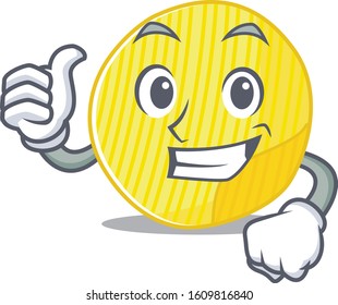 Cheerfully potato chips making Thumbs up gesture