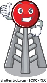 Cheerfully radio tower making Thumbs up gesture