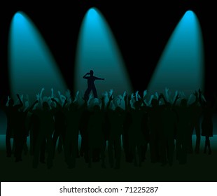 Cheering Crowd at concert
