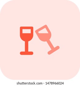 Cheering drink glasses with special moments of new year