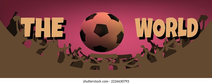 cheering football banner. Business Presentation Vector Template use for decoration, advertisement design, website or publication, banners and posters, covers and brochures, flyers.