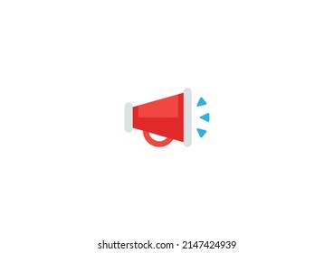 Cheering Megaphone Vector Isolated Emoticon. Megaphone Icon