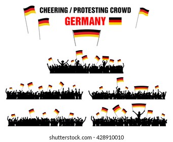 Cheering or Protesting Crowd Germany