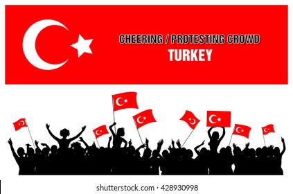 Cheering or Protesting Crowd Turkey