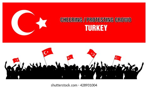 Cheering or Protesting Crowd Turkey
