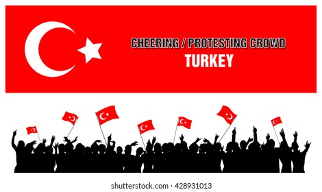 Cheering or Protesting Crowd Turkey