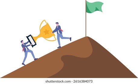 Cheering, Working, Businessman, Above, Achievement


