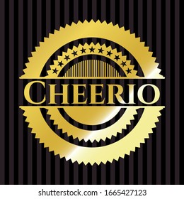 Cheerio golden badge or emblem. Vector Illustration. Detailed. svg
