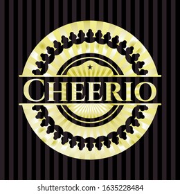 Cheerio golden badge. Vector Illustration. Detailed. svg
