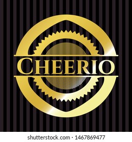Cheerio golden emblem or badge. Vector Illustration. Detailed. svg