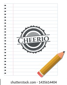Cheerio pencil effect. Vector Illustration. Detailed. svg