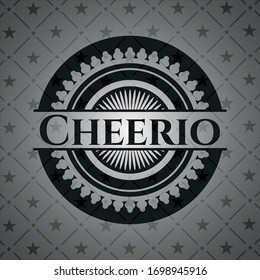 Cheerio realistic dark emblem. Vector Illustration. Detailed. svg