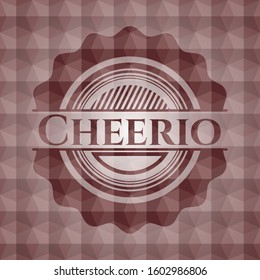 Cheerio red seamless geometric pattern emblem. Seamless. svg