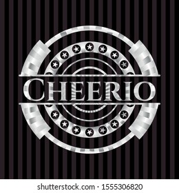 Cheerio silver emblem. Vector Illustration. Mosaic. svg