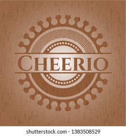 Cheerio wood signboards. Vector Illustration. svg