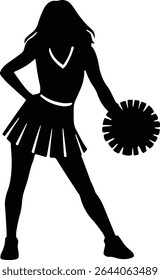 Cheerleader cheerleading reciting cheer design isolated on transparent background