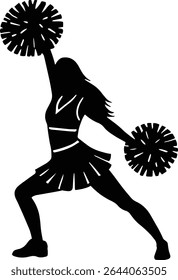 Cheerleader cheerleading reciting cheer design isolated on transparent background