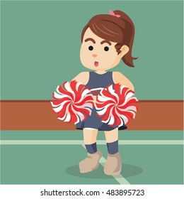 cheerleader colorful illustration design