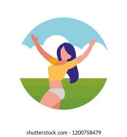cheerleader girl icon 