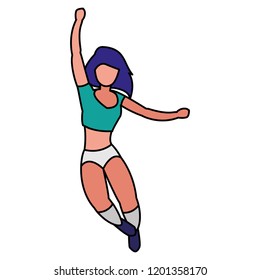 cheerleader girl icon 