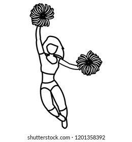 cheerleader girl icon