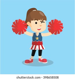 Cheerleader girl illustration