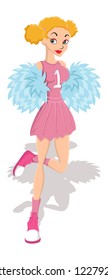 Cheerleader Girl Vector