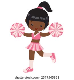 Cheerleader girl  vector cartoon illustration