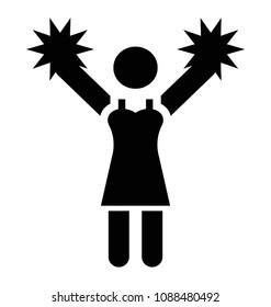 
Cheerleader Glyph Icon
