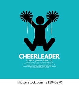 Cheerleader Graphic Symbol Vector Illustration