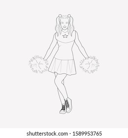 Cheerleader icon line element. Vector illustration of cheerleader icon line isolated on clean background for your web mobile app logo design.