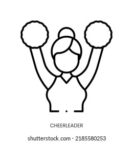 cheerleader icon. Linear style sign isolated on white background. Vector illustration