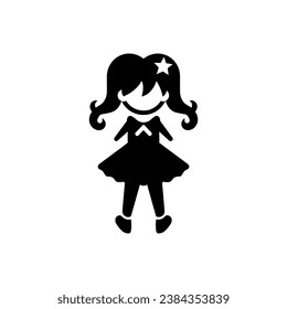 Cheerleader Icon on White Background - Simple Vector Illustration