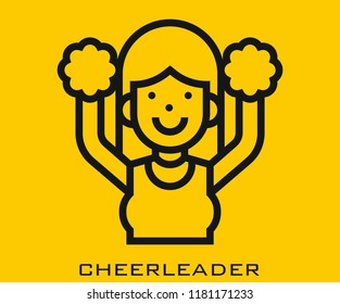 Cheerleader Icon Signs