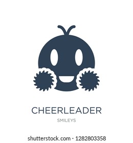 cheerleader icon vector on white background, cheerleader trendy filled icons from Smileys collection, cheerleader vector illustration