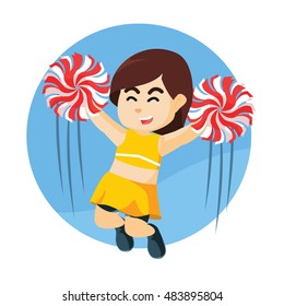 Cheerleader Group Illustration Design Stock Vector (Royalty Free) 518275117