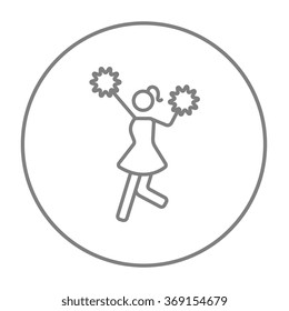 Cheerleader line icon.