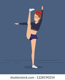 Cheerleader little girl design