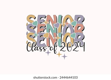 Cheerleader, Senior Cheer Mom 2024 EPS T-shirt Design, Senior Class T-shirt, Camisa de graduado, Graduado diciendo