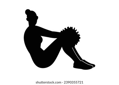 cheerleader silhouette. Vector silhouette of cheerleader on white background. black cheerleader isolated on white background. cutout cheerleader. hand drawn design. vector illustration.