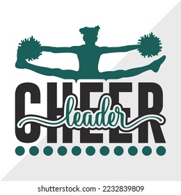 Cheerleader SVG Printable Vector Illustration