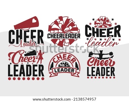 Cheerleader Typography Printable Vector Illustration Zdjęcia stock © 